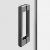 NEW TRENDY Kabina prysznicowa PRIME GUNMETAL BRUSHED 1D prostokątna L 100x80x200 szkło czyste 6mm Active Shield 2.0 D-0885A/D-0353B