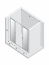 NEW TRENDY Drzwi wnękowe SMART GUNMETAL BRUSHED 2D U 160x200 szkło czyste 8mm Active Shield 2.0 EXK-7836