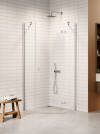 NEW TRENDY Kabina NESTA chrom 1D pięciokątna L 90x90x200 czyste 6mm Active Shield 2.0 K-3687