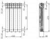 ARMATURA KRAKÓW - Grzejnik aluminiowy G500F 4-elementowy  789-040-44