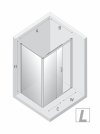 NEW TRENDY Kabina prysznicowa PRIME GUNMETAL BRUSHED 1D prostokątna L 100x70x200 szkło czyste 6mm Active Shield 2.0 K-4796