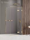 NEW TRENDY Kabina prysznicowa 90x100x200 AVEXA GOLD SHINE z wieszakiem relingowym EXK-3171/EXK-3201