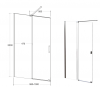 BESCO Kabina ścianka ruchoma WALK-IN VAYO 100cm VY-100-200C