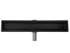 AQUALine - Odpływ liniowy podłogowy 2w1 pod płytkę CZARNY Matowy Obrotowy syfon 100cm R04BK1000
