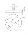 OMNIRES Deszczownica, ø25 cm miedź szczotkowana WG125CCPB