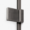 NEW TRENDY Kabina prysznicowa walk in Avexa Gunmetal Brushed jednoelementowa, z wieszakiem. Szkło 8 mm 60x200 EXK-7121