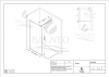 BALNEO Ścianka prysznicowa Beira 50 x 200 cm transparentna 8 mm czarna