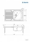 DEANTE Zlewozmywak stalowy 1-komorowy z ociekaczem po lewej stronie - nakładany satyna ZM5_011L