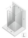 NEW TRENDY Kabina prysznicowa przyścienna drzwi uchylne REFLEXA BLACK 90x110x200 POLSKA PRODUKCJA 