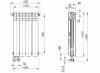ARMATURA KRAKÓW KFA Grzejnik aluminiowy G500F/D/4 z dolnym lewym zasilaniem kątowym 789-043-44