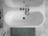 BESCO Wanna wolnostojąca Avita A-line 170 Prawa + syfon klik-klak chrom z przelewem slim #WAA-170APS