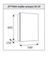 AQUAFORM - szafka łazienkowa wisząca z lustrem 1D 2S OTTIMA 50 biały połysk 50x60x15  AQ.401-1505011