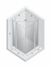 NEW TRENDY Kabina prysznicowa NEW SOLEO GOLD BRUSHED 2D prostokątna U 90x120x195 szkło czyste 6mm Active Shield 2.0 - z el. stałym K-4242