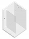 NEW TRENDY Kabina prysznicowa NESTA BLACK WALK-IN U 120x200 szkło czyste 8mm Active Shield 2.0 - WSPORNIK SUFITOWY K-1727-WS