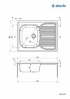 DEANTE Zlewozmywak stalowy 1-komorowy z ociekaczem po prawej stronie - nakładany ZM6_311P