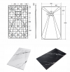 BESCO Brodzik prostokątny 150x90 Vexo Marble Black 150 VMB-150-90-P