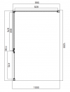 OMNIRES Kabina prysznicowa prostokątna z drzwiami uchylnymi, 120x100 cm MH1210BLTR