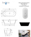BESCO Wanna wolnostojąca Deeva B&W 170 + syfon chrom #WWA-170-DBC