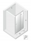 NEW TRENDY Drzwi prysznicowe wnękowe AVEXA WHITE 130x200 EXK-2697/2698