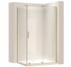 REA - Kabina Prysznicowa MONTANA Gold Brush / Złota Szczotkowana 120x80  /drzwi 120 + ścianka 80/