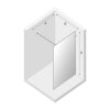 NEW TRENDY Kabina ścianka walk-in Avexa White 50x200 czarna aluminiowa ramka szkło 6mm EXK-2906