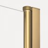 NEW TRENDY Kabina prysznicowa NEW SOLEO GOLD BRUSHED 2D prostokątna U 110x110x195 szkło czyste 6mm Active Shield 2.0 - z el. stałym K-4246