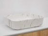 RIHO - Umywalka LIVIT MARMIC marmurowy wzór prostokątna biała matowa W031003M00