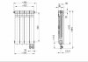 ARMATURA KRAKÓW KFA Grzejnik aluminiowy G500F/D/4 z dolnym lewym zasilaniem kątowym 789-043-44