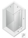 NEW TRENDY Kabina prysznicowa drzwi pojedyncze uchylne REFLEXA BLACK 100x80x200 POLSKA PRODUKCJA 