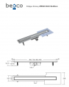 BESCO Odpływ prysznicowy liniowy Virgo Duo 90x6 OL-90-VD