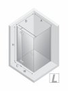 NEW TRENDY Kabina prysznicowa REFLEXA BLACK 1D prostokątna P 80x100x200 szkło czyste 6mm Active Shield 2.0 EXK-4919