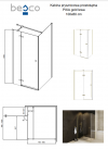BESCO Kabina prysznicowa Pixa Gold 100x80 Lewa PPL-108-195G