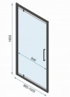 REA - Kabina Prysznicowa Przyścienna RAPID SWING CHROM  /drzwi 100 + ścianka 80 x2 + ramię x2/ 