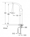 OMNIRES - Bateria umywalkowa wysoka 33cm DARLING czarny DA5013BL