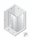 NEW TRENDY Kabina prysznicowa PRIME GUNMETAL BRUSHED 1D kwadratowa P 100x100x200 szkło czyste 6mm Active Shield 2.0 K-4827