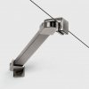 NEW TRENDY Drzwi wnękowe NESTA GUNMETAL BRUSHED 1D L 100x200 czyste 6mm Active Shield 2.0 D-0931A