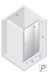 NEW TRENDY Drzwi wnękowe 110x200 Avexa Gunmetal Brushed EXK-3250/EXK-3251