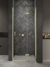 NEW TRENDY Drzwi wnękowe NESTA LIGHT GOLD 1D L 100x200 czyste 6mm Active Shield 2.0 D-0911A