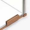 NEW TRENDY Drzwi wnękowe SMART COPPER BRUSHED 1D U 180x200 szkło czyste 8mm Active Shield 2.0 EXK-7651