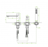 LAVEO Bateria wannowa 3-otworowa TORES czarna BVT_713D