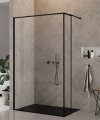 NEW TRENDY Kabina prysznicowa WALK-IN NEW MODUS BLACK 120x30x200 EXK-0268/EXK-0256