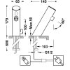 TRES - Bateria TRES ELECTRONIC Mieszalnik baterii elektronicznej umywalkowej Uruchamianie za pomocą czujnika na podczerwień w kolorze chrom 39210301