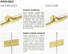 NEW TRENDY Kabina przyścienna AVEXA GOLD SHINE 80x100x200 EXK-2127/EXK-2097 POLSKA PRODUKCJA