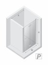 NEW TRENDY Drzwi wnękowe New Soleo Gold Brushed, pojedyncze, składane 90x195 D-0753A/D-0754A