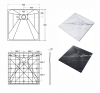 BESCO Brodzik kwadratowy Vexo Marble 90x90 VM-90-90-K