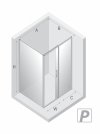 NEW TRENDY Kabina prysznicowa PRIME GUNMETAL BRUSHED 1D prostokątna L 120x90x200 szkło czyste 6mm Active Shield 2.0 D-0889A/D-0354B