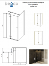 BESCO Kabina prysznicowa Pixa Gold 120x80 Lewa PPL-128-195G
