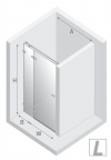 NEW TRENDY Drzwi wnękowe 90x200 Avexa Gunmetal Brushed EXK-3246/EXK-3247