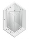 NEW TRENDY Kabina prysznicowa drzwi podwójne uchylne REFLEXA BLACK 110x90x200 EXK-1344/EXK-1337