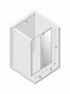 NEW TRENDY Drzwi wnękowe SMART COPPER BRUSHED 1D U 120x200 szkło czyste 8mm Active Shield 2.0 EXK-7645